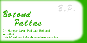 botond pallas business card